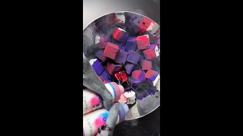 cubes #chalkASMR #satisfyingvideo #crunchysound #asmrvideo #chalkcrush #relaxing #oddlysatisfying #p