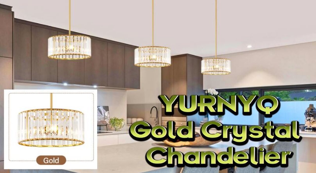 Gold Crystal Chandelier - YURNYQ