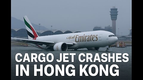 Emirates Cargo Plane Skids Into the Sea in Hong Kong | Aviation Disaster