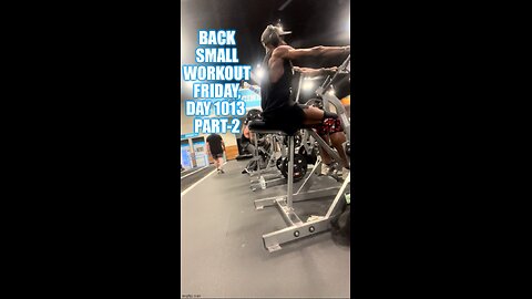 Back Small Workout (Day 1013 Part-2)