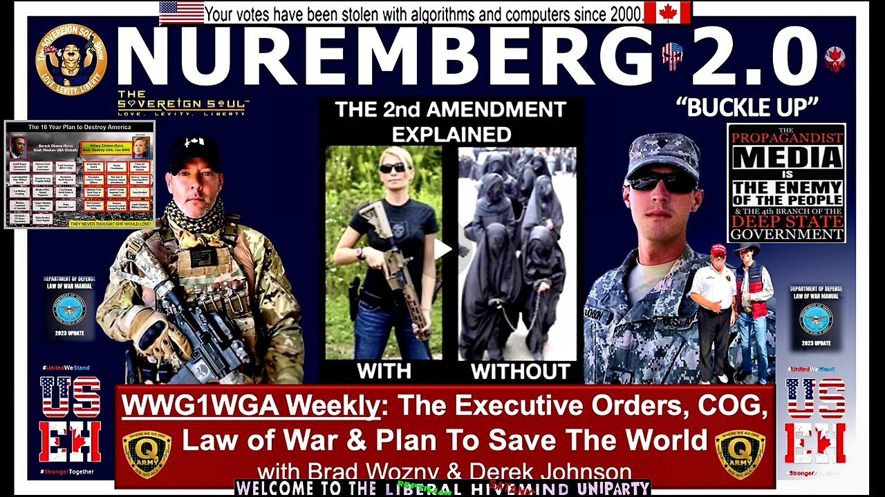 WWG1WGA Buckle Up! Nuremberg 2.0, Pres. Trump on 2A, UN Tanks in Canada, [DS] Chem Trails & More