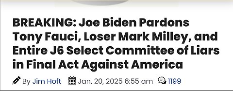 Last Minute Preemptive Pardons By Biden On Inauguration Day