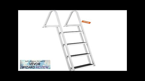 VEVOR Dock Ladder Removable 4 Steps 350 lbs Load Capacity Aluminum Alloy Review