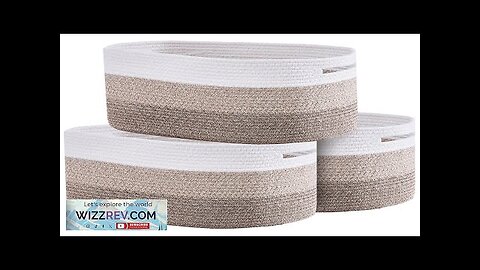 VEVOR Cotton Rope Basket 3 Packs 22L Woven Storage Basket for Organizing Review