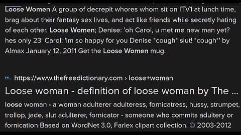 loose women, defined, #sluts, , #NEWS , THE, #JE