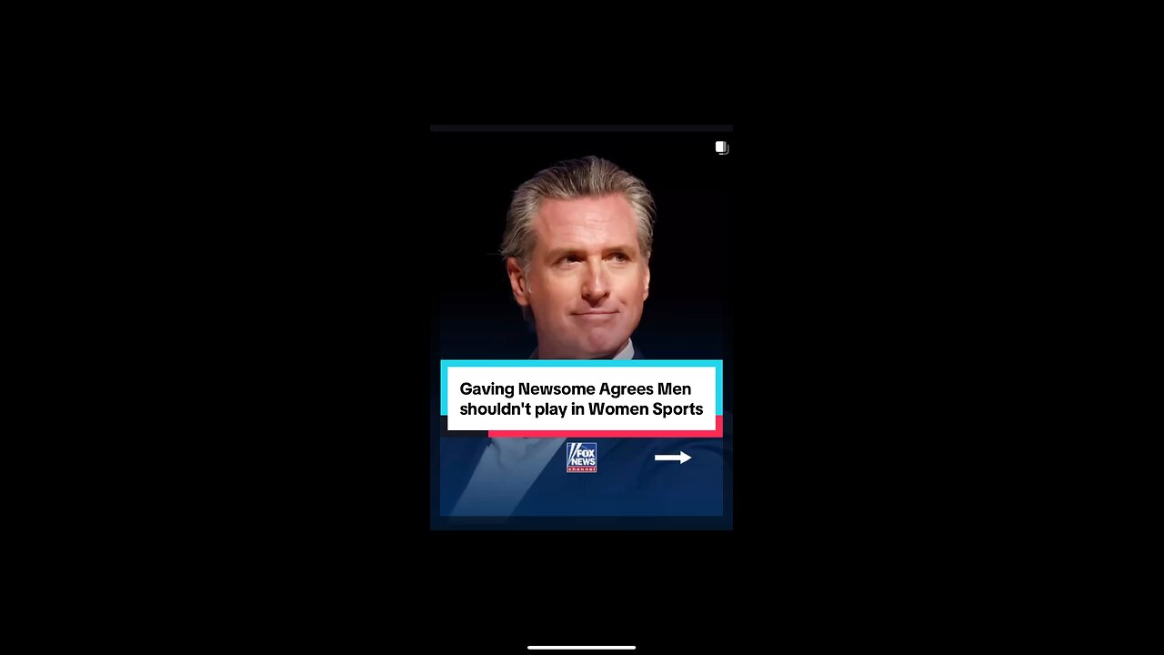 Newsom Agrees men should not play in Women Sports