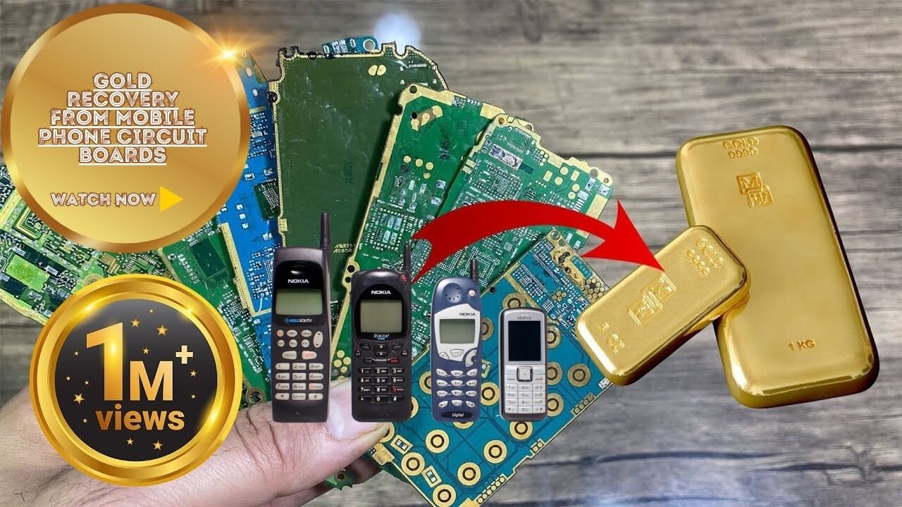 INCREDIBAL Method! Pure 24K Gold Extraction process from Old Cell Phones | Factory Mass production