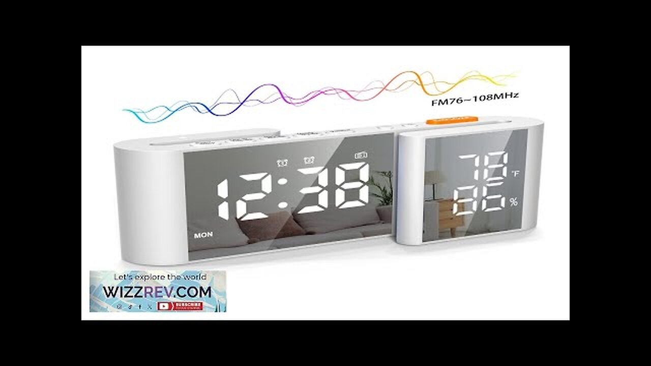 Multi-Function LED Clock Dual Alarm Hygrometer FM Radio Temperature Humidity Display Review