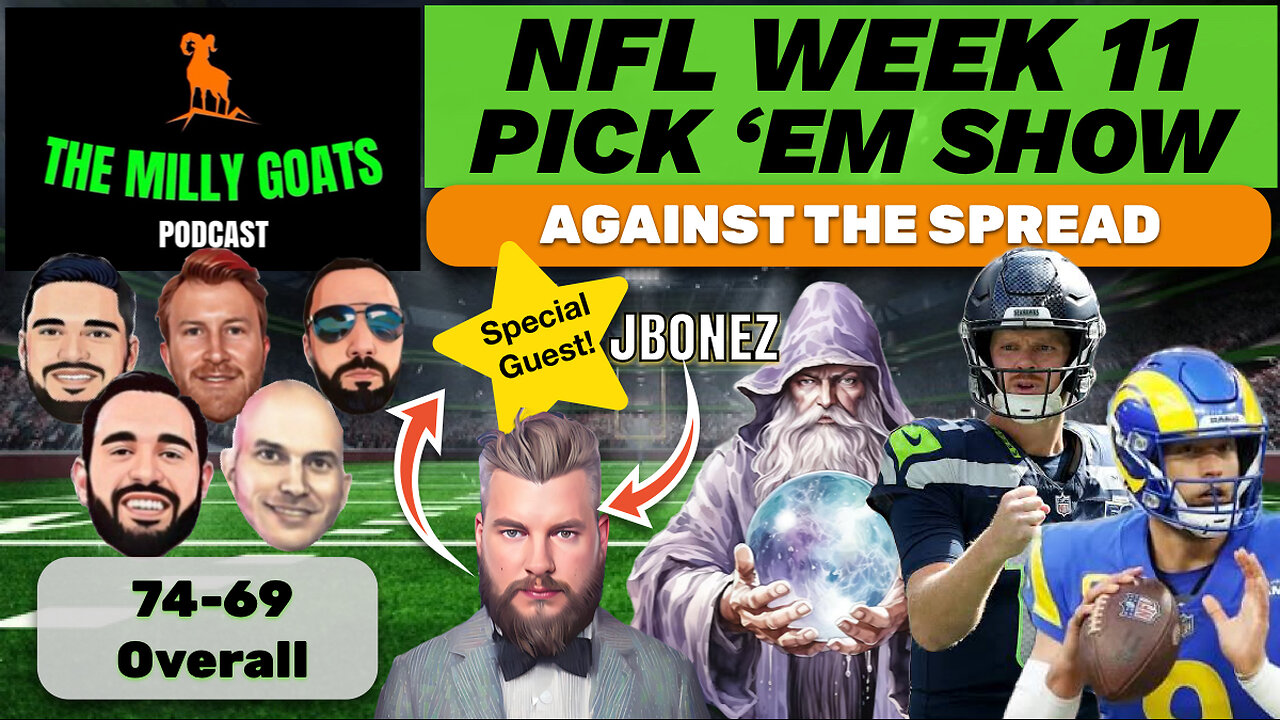 NFL Week 11 Pick 'em Contest Breakdown with Special Guest - JBonez