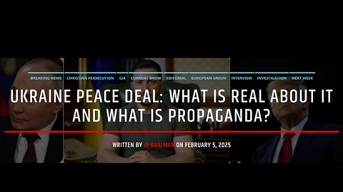 Ukraine Peace Deal: What Is Real and What Is Propaganda?