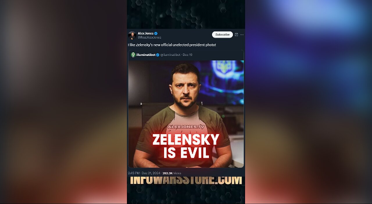 Zelensky is Evil - Alex Jones on X