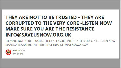 Save Us Now - UPDATE - JANUARY 29TH 2026 - Factual Science Based Knowledge to Wake Up Humanity.