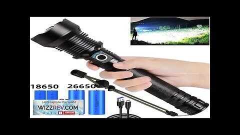 Rechargeable LED Flashlights 90000 Lumens Super Bright Zoomable Waterproof Flashlight with 3 Review