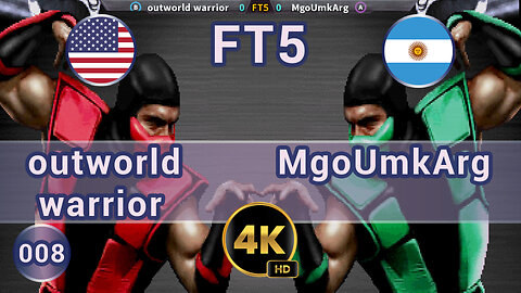 Ultimate Mortal Kombat 3 - 🇺🇸 outworld warrior vs MgoUmkArg 🇦🇷 FT5 / 4K 60 FPS #umk3 #ultimatemortalkombat3 #team99hits