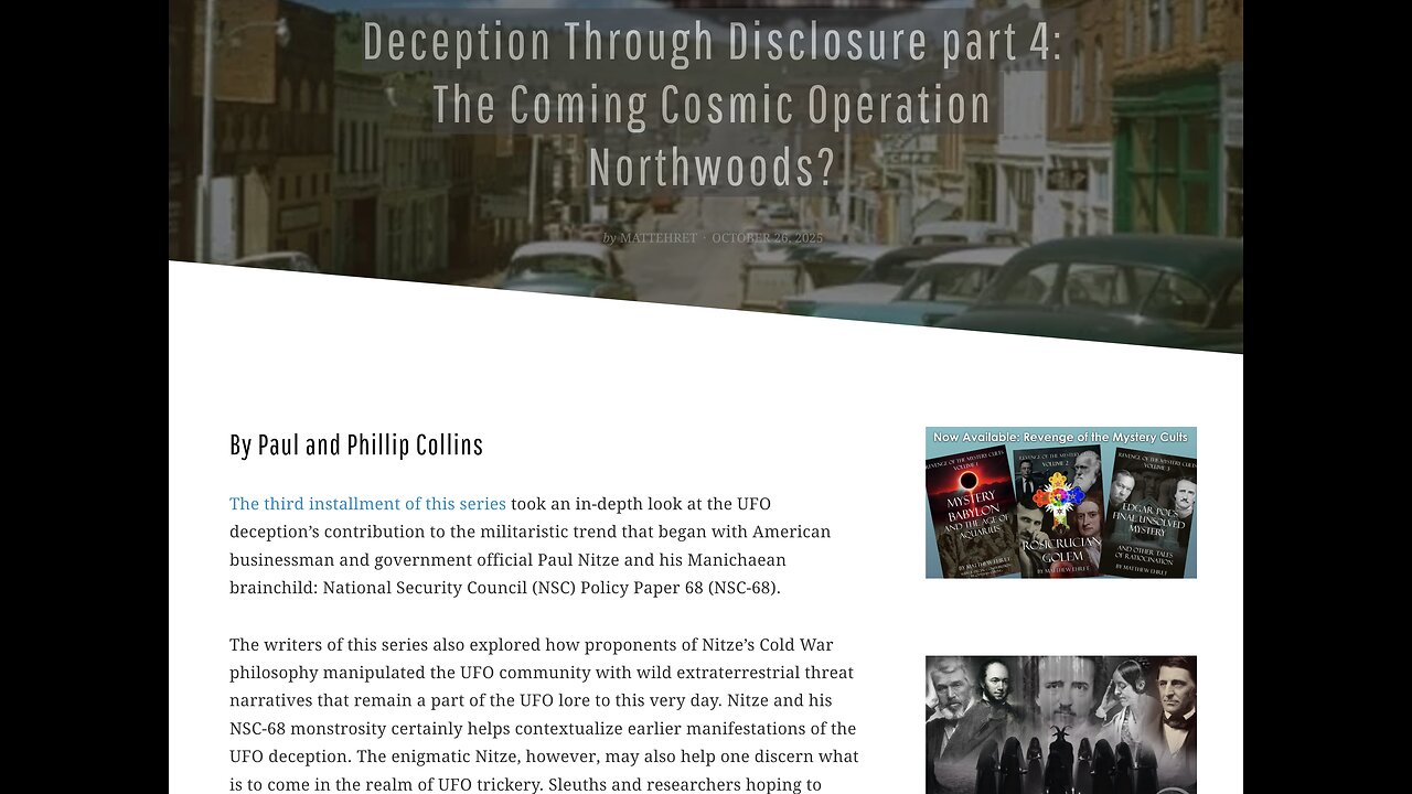 Deception Through Disclosure: The Coming Cosmic Operation Northwoods? with the Collins Brothers