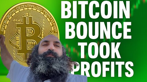 BITCOIN GETTING A BOUNCE, IM ALMOST ALL CASH, TOOK PROFITS & FOLLOWING RULE NO 1