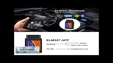 Bluetooth Auto Detector Diagnostics Auto fault scanner tool ELM327 OBD2 V2.1 Review