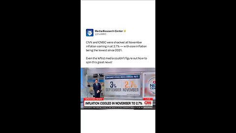 CNN and CNBC were shocked at November inflation coming in at 2.7%