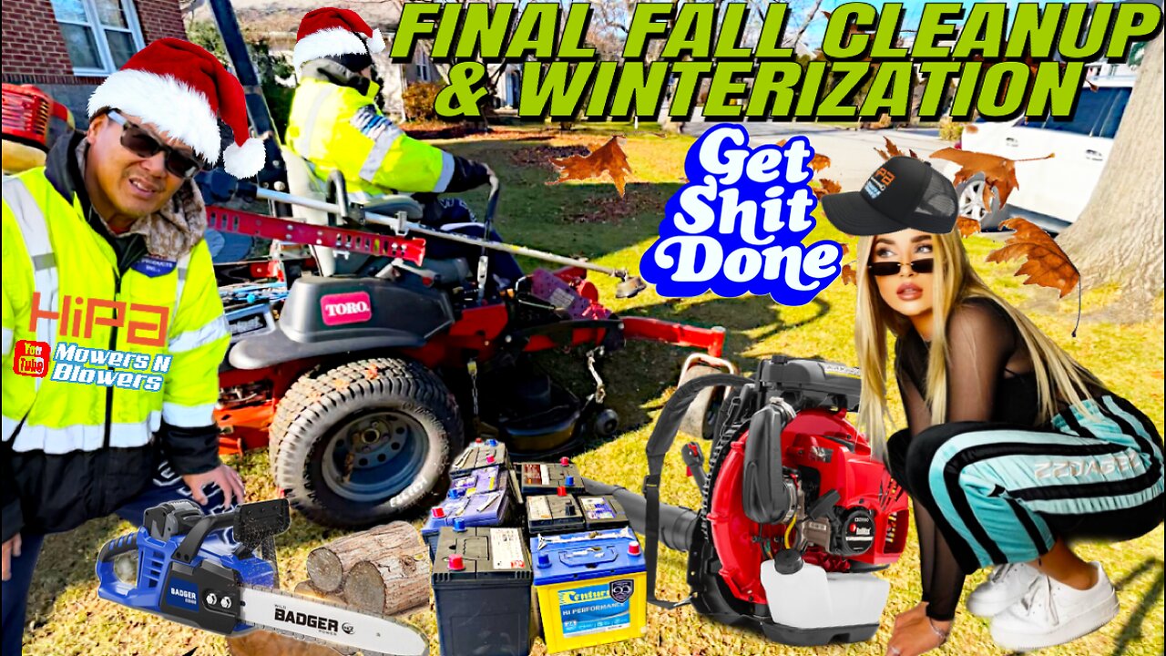 Final fall cleanup Winterization Battery removal Chainsaw chain replacement getting stuff done vlog!