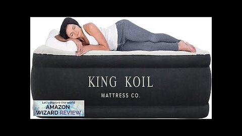 King Koil Luxury Plush Pillow Top Queen Size Air Mattress with Built-in Review