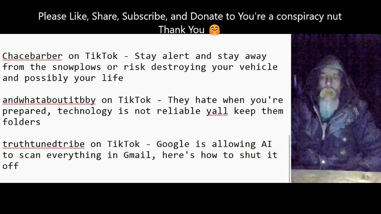 Use Caution Driving Near Plow Trucks, Always Save Your Receipts, Shutting off AI Spying In Gmail