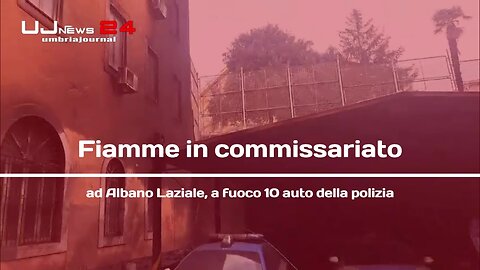 Fiamme in commissariato ad Albano Laziale, a fuoco 10 auto della polizia