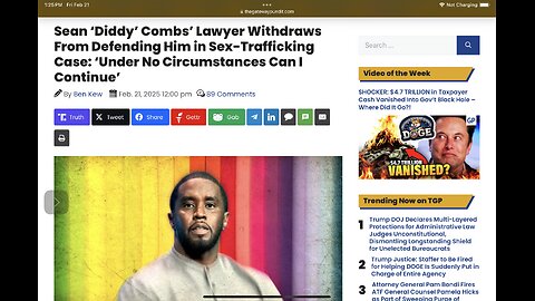 Sean ‘Diddy’ Combs’ Lawyer Withdraws From Defending Him in Sex-Trafficking Case