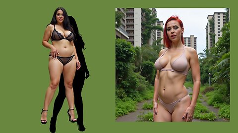 Attractive Women in Abandoned City