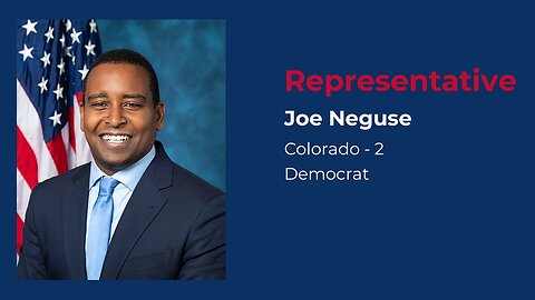 Profile of Joe Neguse, the U.S. Representative for Colorado's 2nd District