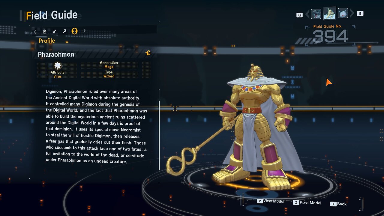 pharaohmon all digivolution/de-digivolution/profile Digimon Story Time Stranger