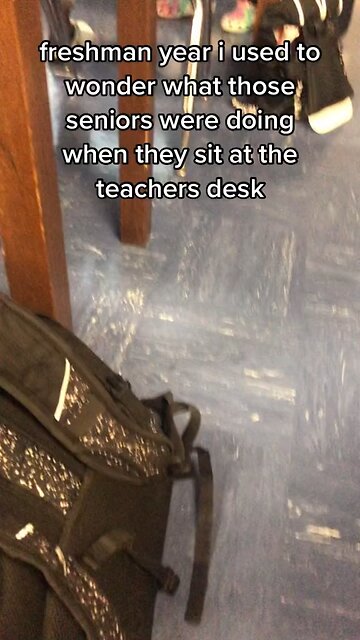 I used to wonder why the seniors would do this