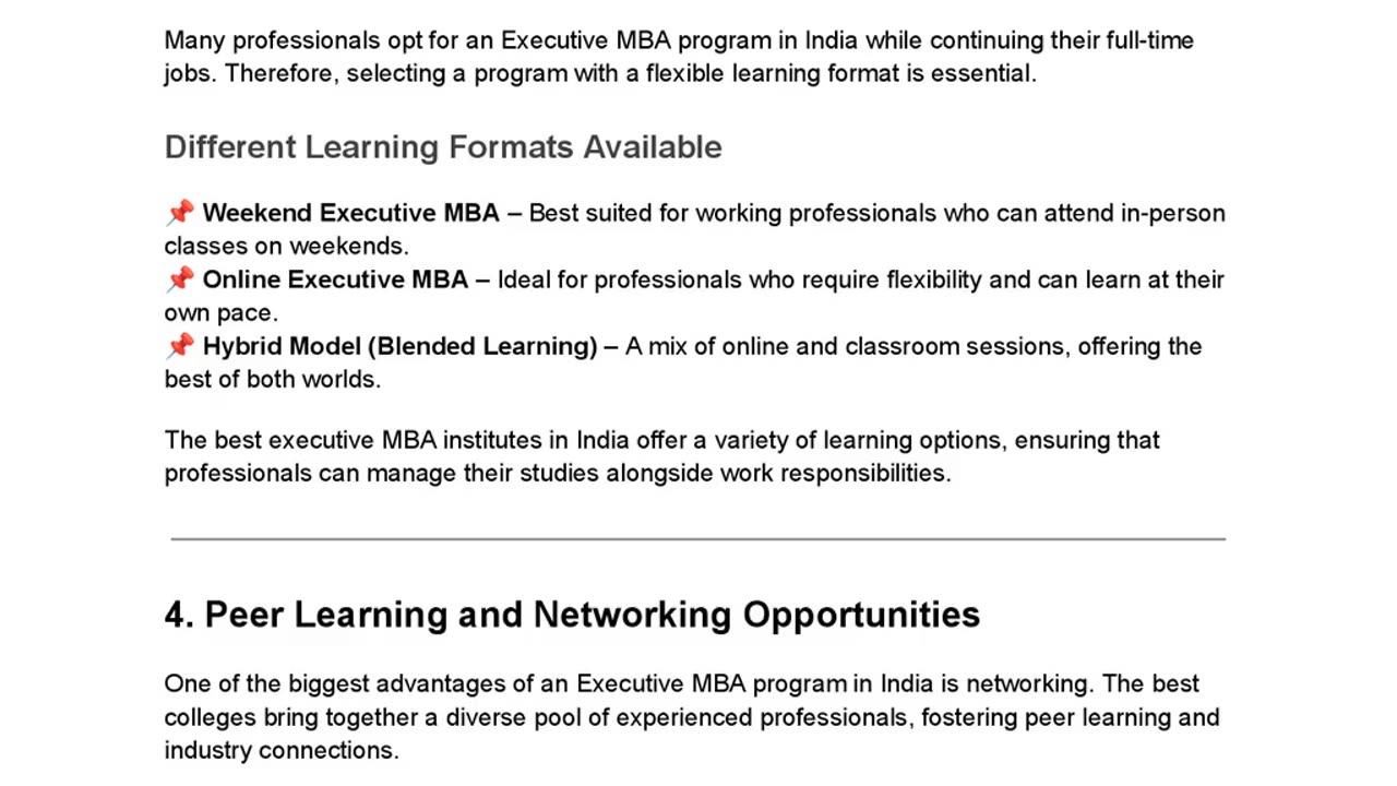 Key Factors to Consider When Selecting the Best Colleges for Executive MBA in India