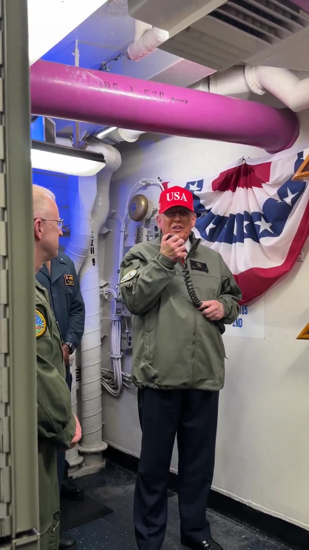 President Donald J. Trump makes an announcement on USSS George H.W. Bush