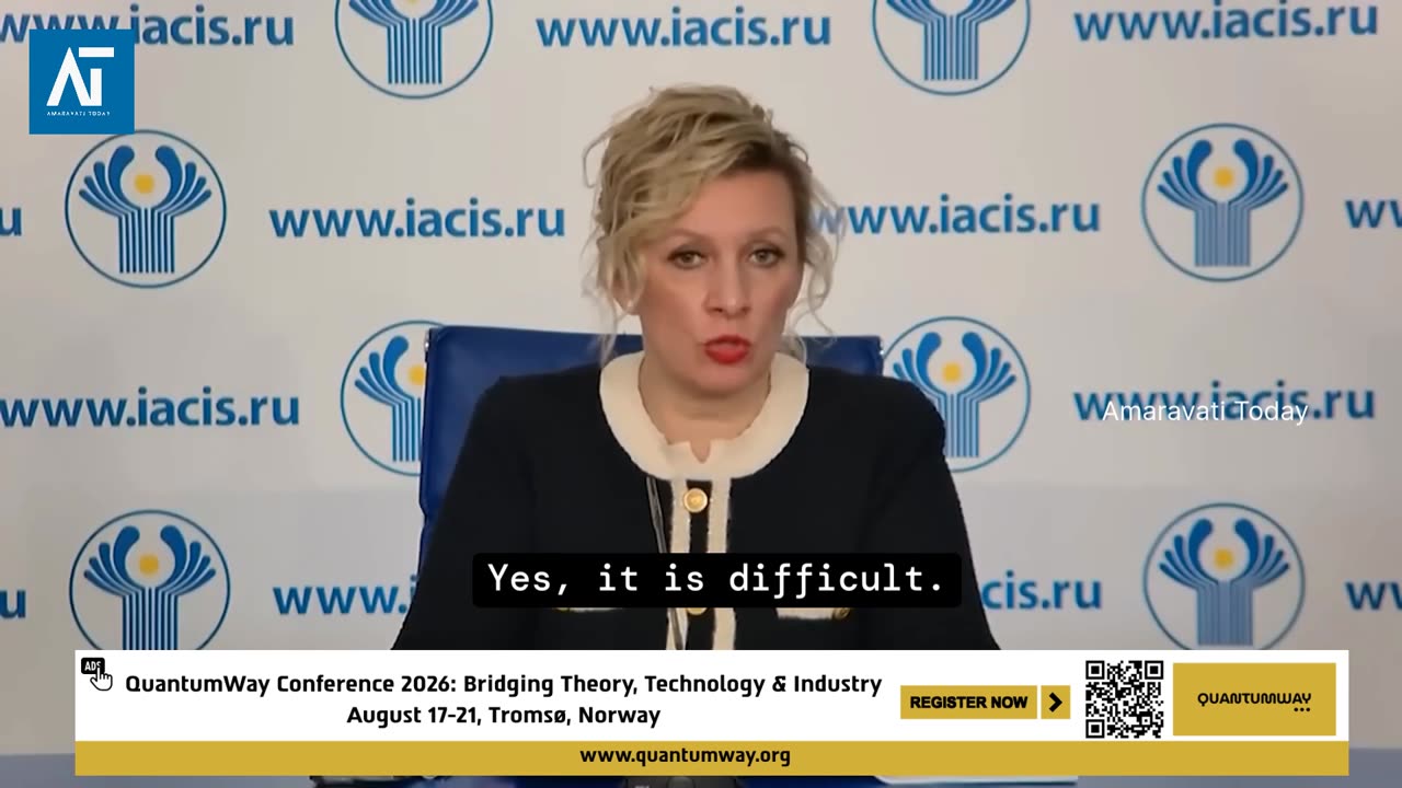 Maria Zakharova Briefing in St. Petersburg: Statements on EU & Ukraine | Russia | Amaravati Today