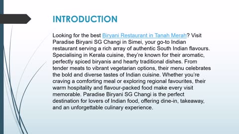Best Biryani Restaurant in Tanah Merah
