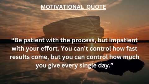 Motivational Quote 🌱 Effort daily, patience always.