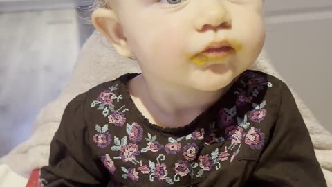 Dinner Time With Baby Kayla — Guess What She’s Eating 🍽️😋