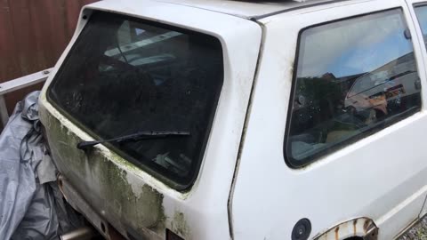 MK1 Fiat Uno ie Turbo Build onto a MK2 Uno 1.0 Part 1 Fitting the hatch_ boot lid and rear interior