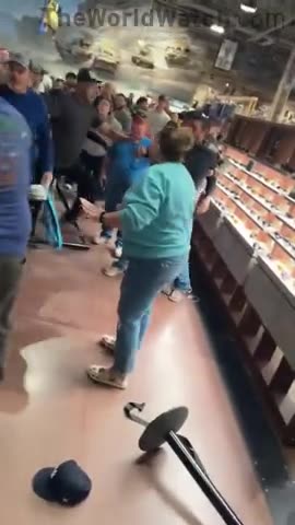 Wild Redneck Fight Breaks out in a Texas Bass Pro Shop.....