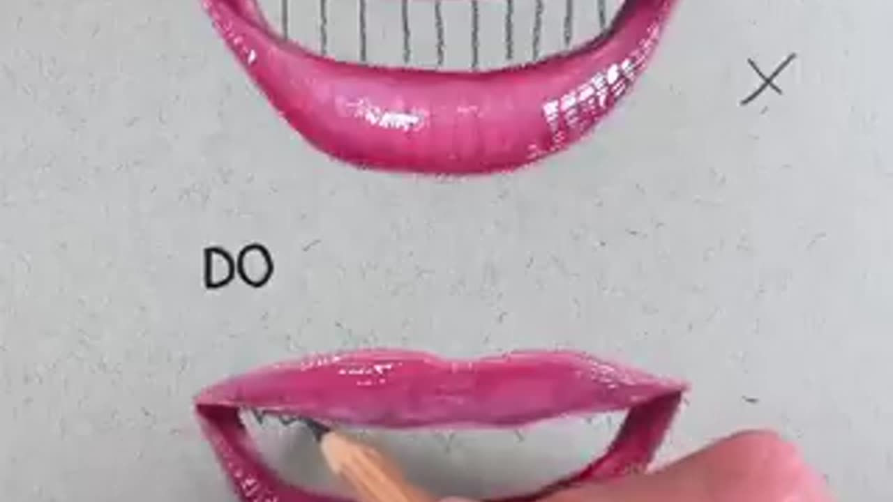 How to to draw lips and teeth | funny video | crazy clips