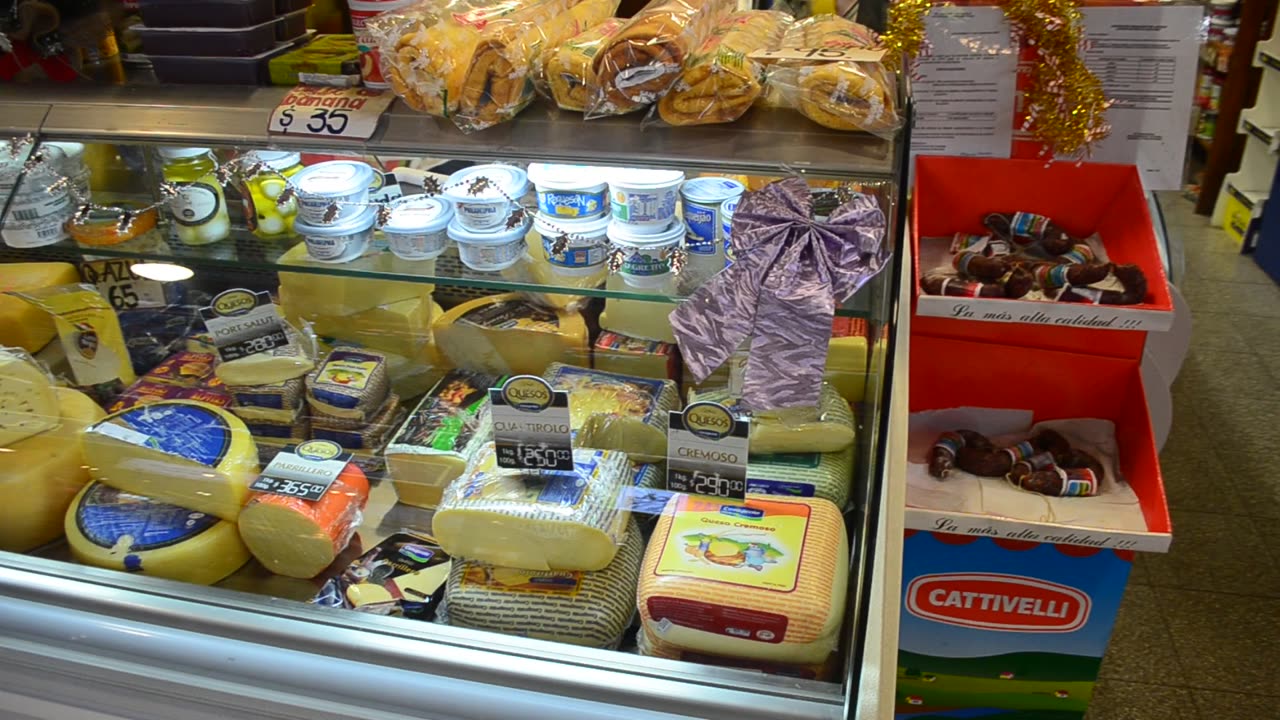 Cheese Shop in the Historic Mercado Agricola Montevideo in Aguada