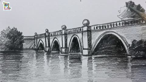 Rough and Scribble A Bridge Art with Pencil sketch and shading | Easy Art