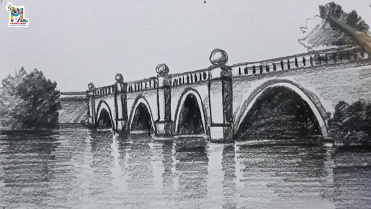 Rough and Scribble A Bridge Art with Pencil sketch and shading | Easy Art