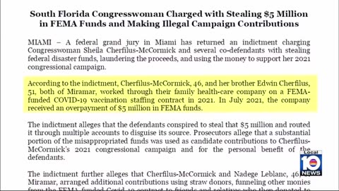 Rep. Sheila Cherfilus-McCormick charged with stealing $5M in FEMA funds