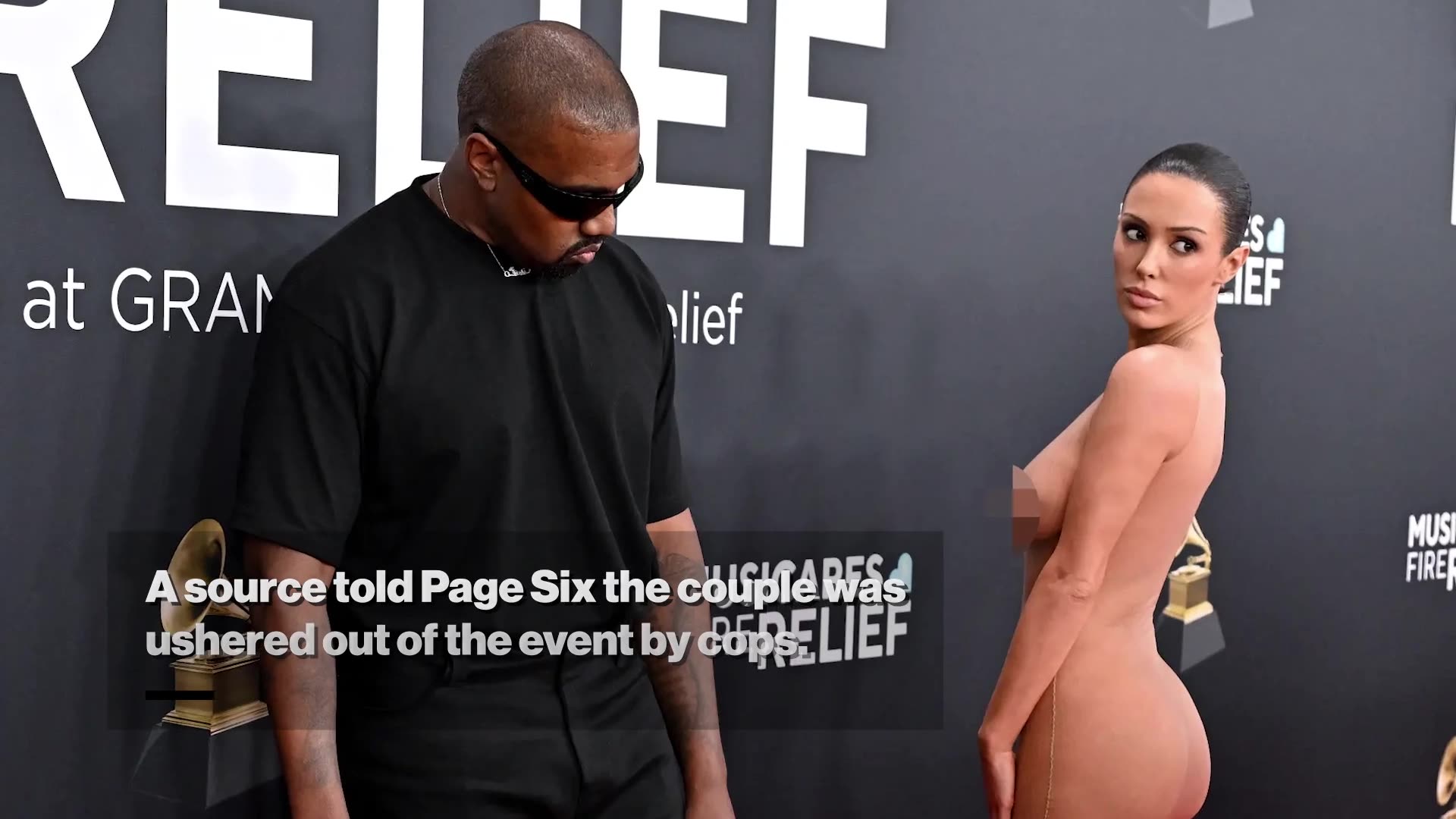 Here's what Kanye West said to wife Bianca Censori during nude Grammys 2025 red carpet appearance