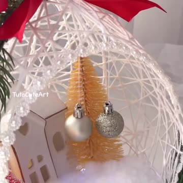 DIY thread ball Christmas decor ✨