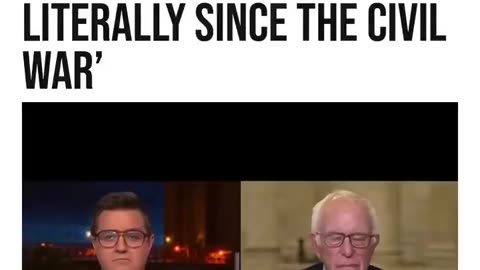 Bernie Sanders: Trump Presidency the worst since the Civil War.