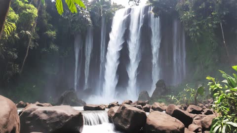 Mountain Stream Flow with Relaxing Music- Water Sounds for Sleeping