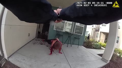 Body Cam Footage Of Stockton Police Shooting Of Domestic Stabbing Incident