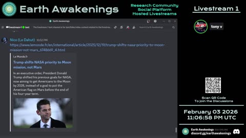 Earth Awakenings - Livestream 1 - #4311 - Live on Rumble/Youtube/X-Twitter/Twitch